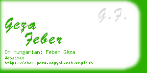 geza feber business card